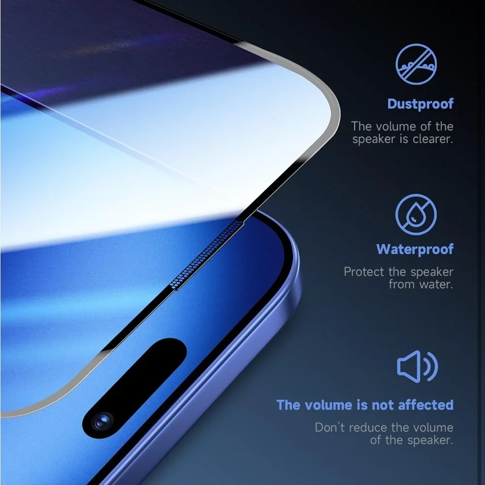 MAGIC JOHN 2 Pack Tempered Glass Screen Protector for iPhone 16 6.1 inch